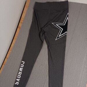 NFL Team Apparel Leggings Size L Dallas Cowboys Gray/Blue